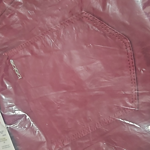 BEBE Clean Sateen Flare Maroon Trousers Women's Size 29 NEW - Picture 7 of 9